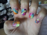 bright abstract nails