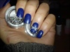 navy blue with crystal bow