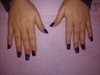 acrylic overlay- purple nails