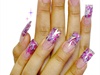 Violet Hand Painted Nail Art Design