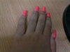 pink gel nail art