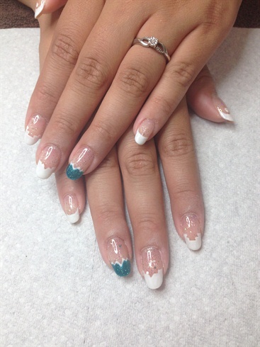 Fill in the rest of the tips with desired color. I chose white to pay homage to the original French manicure.\n