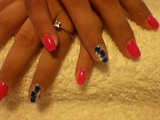 touch of pink and blue petal 