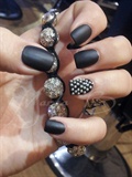 black matte with pearls