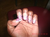 Pink black and white stripes