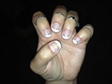 classic french tip mani