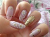 Baby pink, flowers and gold