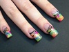 Rainbow Zebra Nails