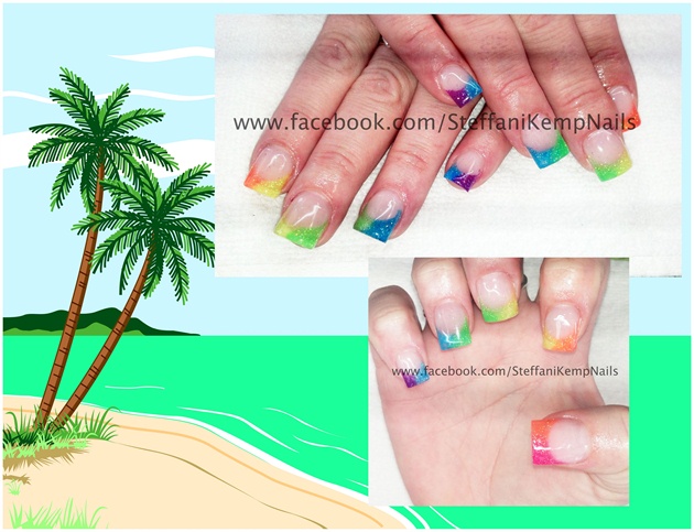 Rainbow Acrylic Nails