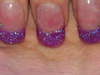 purple glitter tips