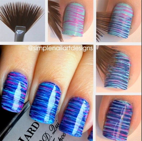 Ombr&#233; Stripe With Fan Brush