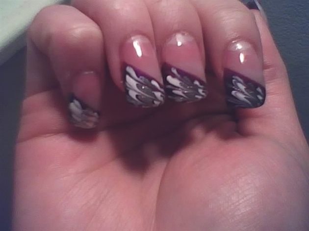 purple white and silver marble
