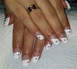 Sculpted french gel nails