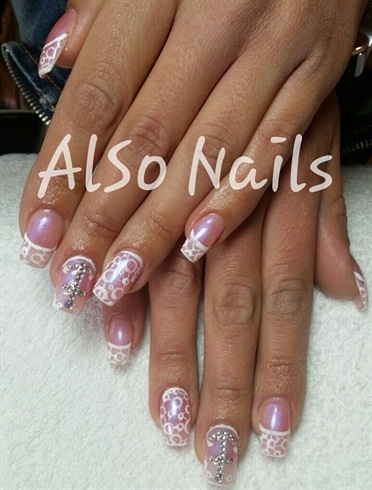 Hand painted french nail art