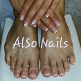 French manicure and pedicure