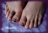 Violet toe nails