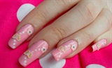 Pink with butterfly fimos