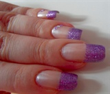 Violet glitter tips