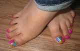 Multicolor toenails