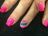 Tribal Pink Nails