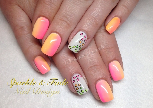 Neon Ombre and Leopard Print