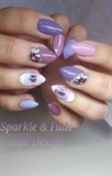 Purple flower nails