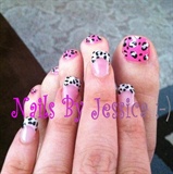 Leopard acrylic and pedicure