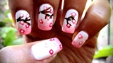 Cute &amp; Easy Cherry Blossoms Nail Design