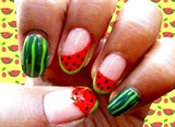 Watermelon nail design :)