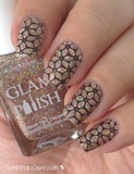 Glitter Nails with stamping