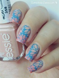 pastel floral nails