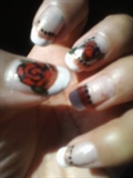 roses with white french tip
