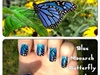 Blue monarch butterfly Nails 