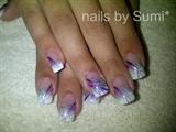 french with purple glitter