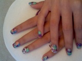 3d floral nail design