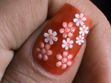 Multicolored Flower Nails