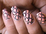 Fishnet nails tutorial -- Easy DIY strip