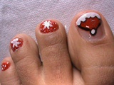 Cute Santa Toes - Christmas Nail Art Tut