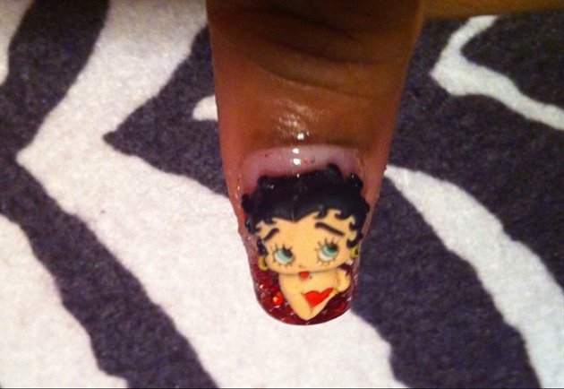 Betty Boop Nails Art