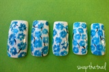 Blue flowers Nails