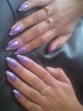 Purple with White flicks