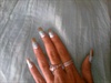 wedding nails with rhinestone