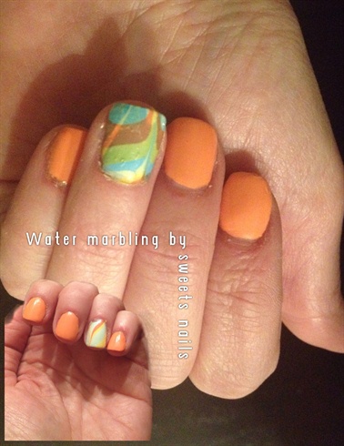 Simple one nail water marble