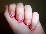 Neon-pink french with dots