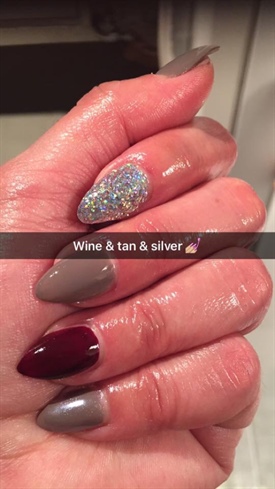 Wine Khaki Silver 