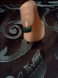green and gold nail form