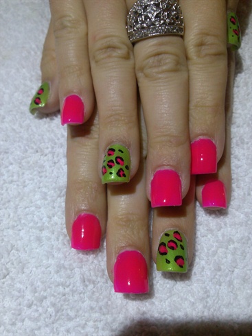 Pink &amp; Green Leopard