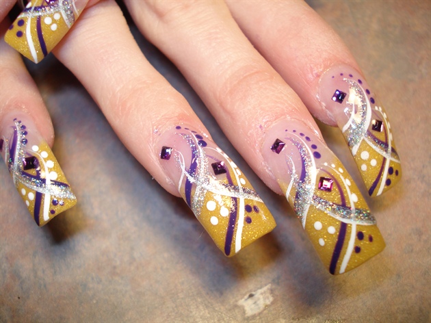 1. Colorful Acrylic Nail Designs with Flowers - wide 1
