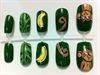 Cute Monkey Hand Painted Nails Set