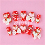 Cute 3d ribbon nails